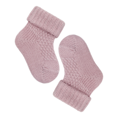 4'lü Triko Bebek Çorap %100 Triko (0-3 Ay/Unisex)