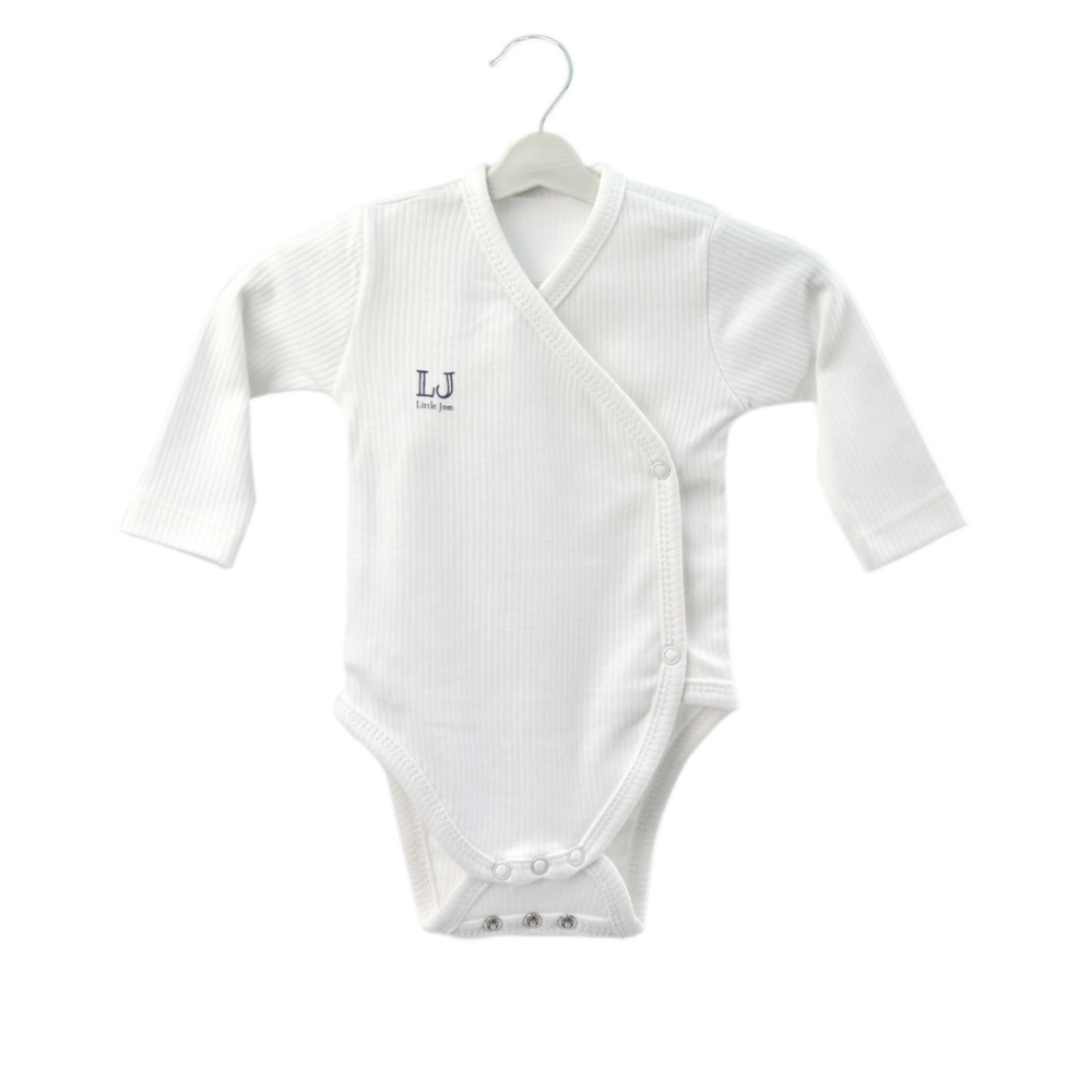 Bebek Zıbın %100 Pamuk (0-6 Ay/Unisex) Beyaz